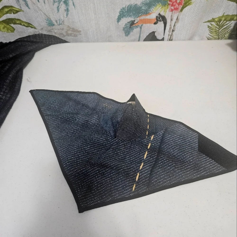 Sophisticated Black & Gray Motercycle Mask Size S-M Square with Subtle Texture